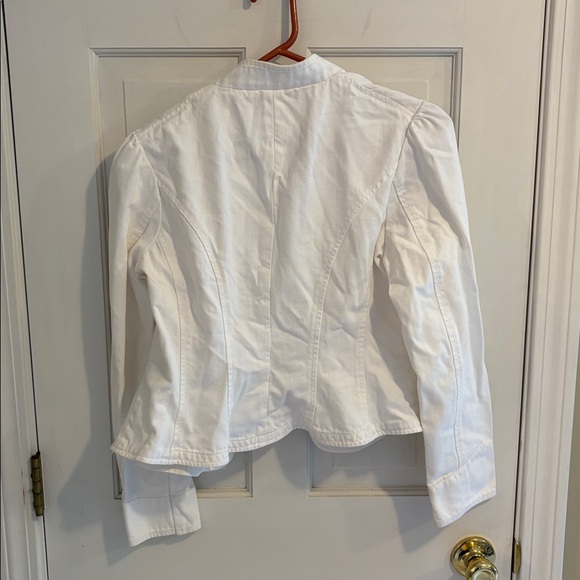 Lauren Jeans Co. Ralph Lauren White Button-Up Jacket size large petite like new - Picture 6 of 7